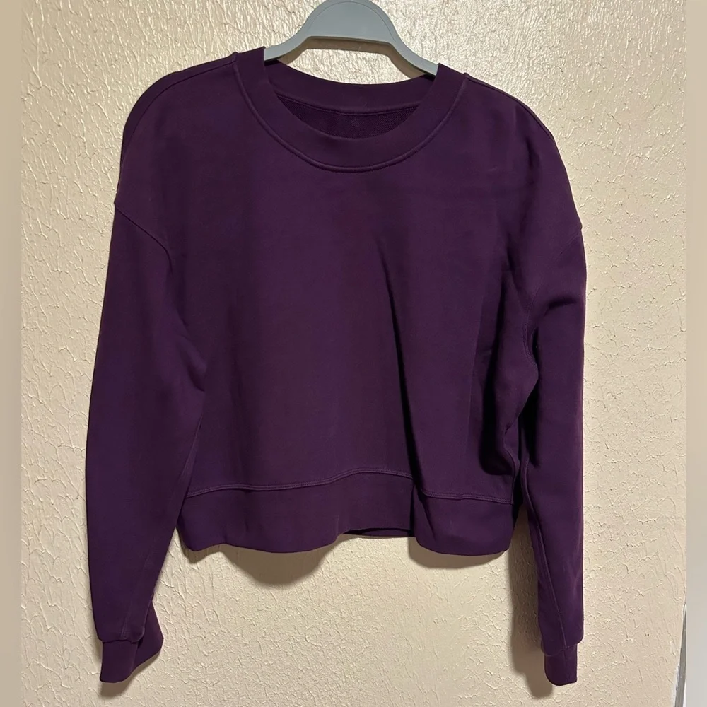 LULULEMON Oversized‎ Cropped Crew Neck Sweater Size 6